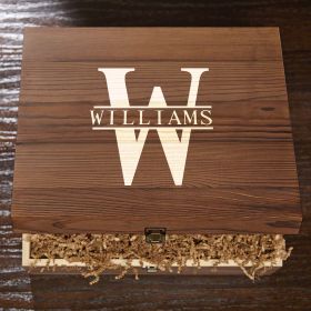 Large Personalized Wood Box Oakmont