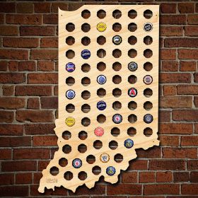 Indiana Beer Cap Map