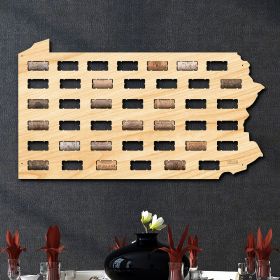 Pennsylvania Wine Cork Map