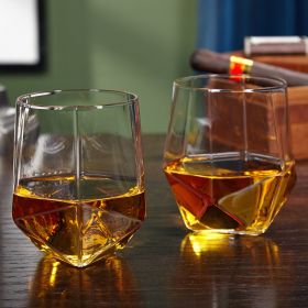 Prism Faceted Whiskey Tumblers, Set of 2