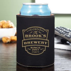 Vintage Brewery Personalized Can Cooler