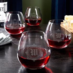 Winchester Personalized Stemless Wine Glasses, Set of 4