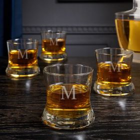 Clooney Personalized Bourbon Glasses, Set of 4
