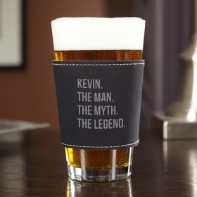 The Man The Myth The Legend Custom ThermaSleeve Pint Glass