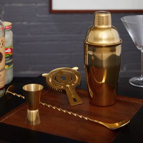 Ridgemont Gold Bar Tool Set and Cocktail Shaker