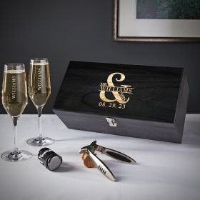 Love & Marriage Champagne Gifts Personalized Spiegelau Box Set