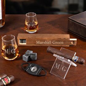 Custom Cigar and Whiskey Gift Set Quinton