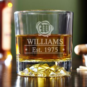 Fairbanks Whiskey Glass Personalized With Wax Seal