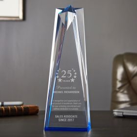 Medium Sculpted Star Personalized Service Award