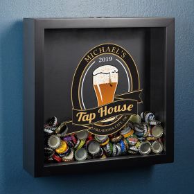 Tap House Personalized Shadow Box for Beer Lovers
