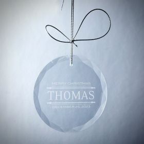 Stanford Personalized Glass Christmas Ornament