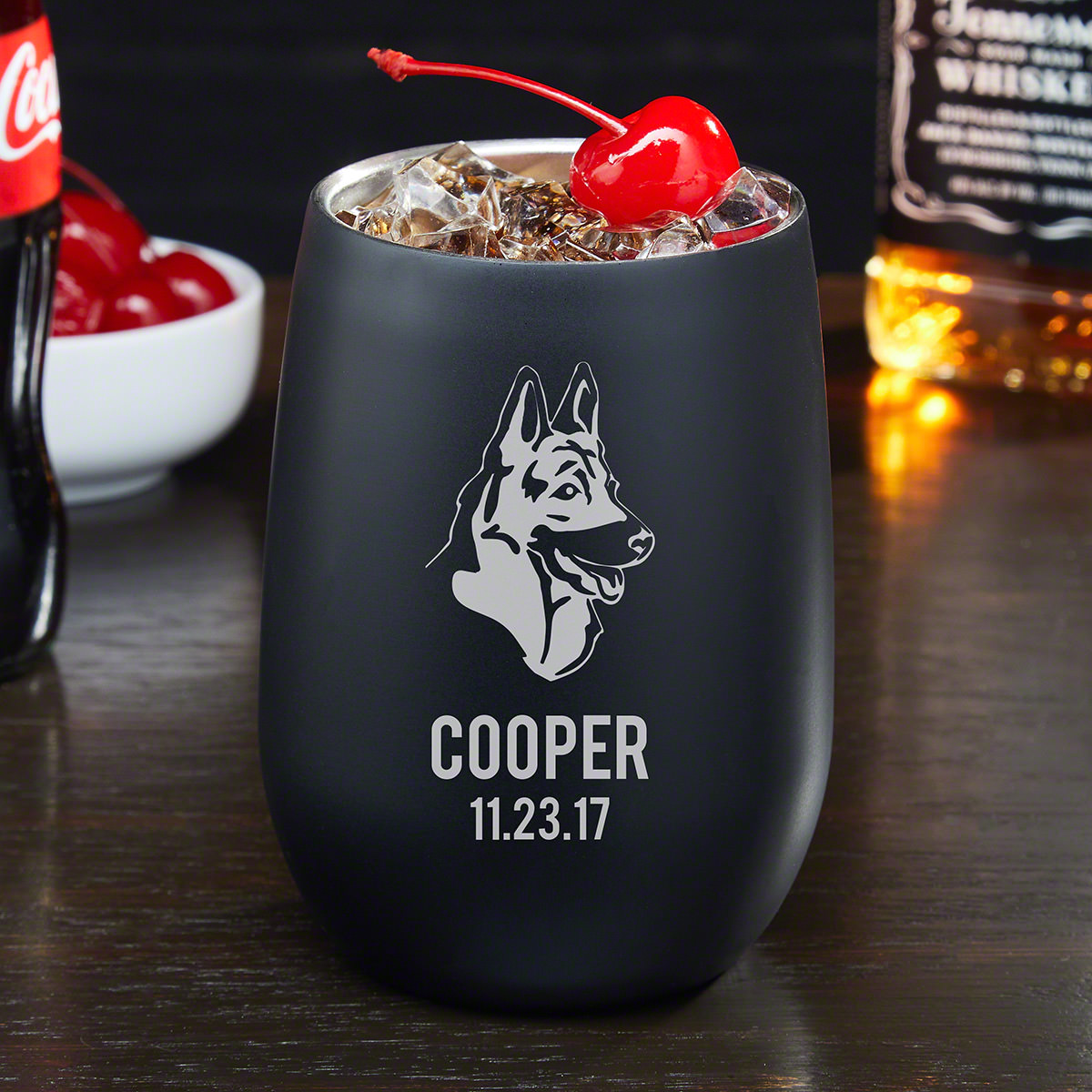 Engraved Dog Lover Gift Tumbler Canine Cameo