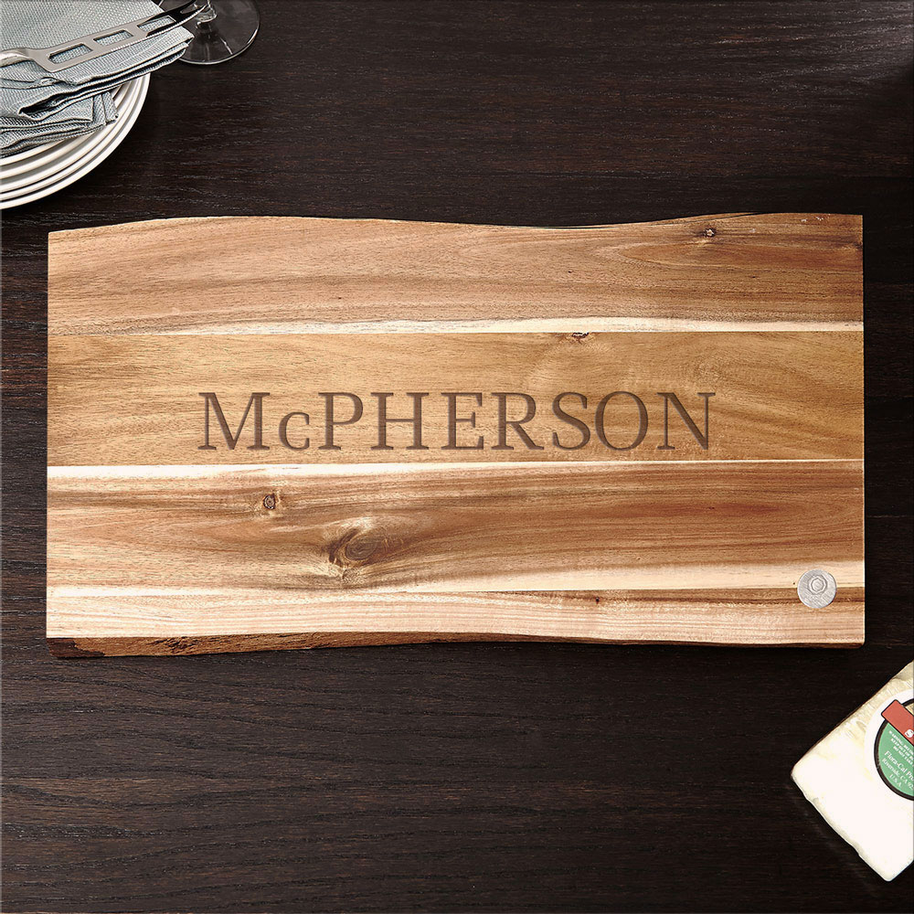 Custom Monogrammed Wood Cutting Board 