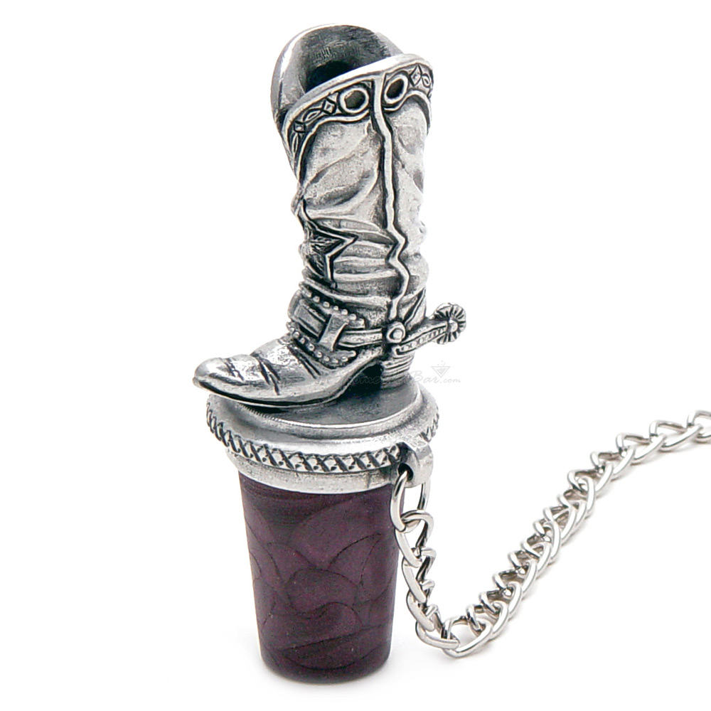Cowboy Boot Pewter Wine Stopper