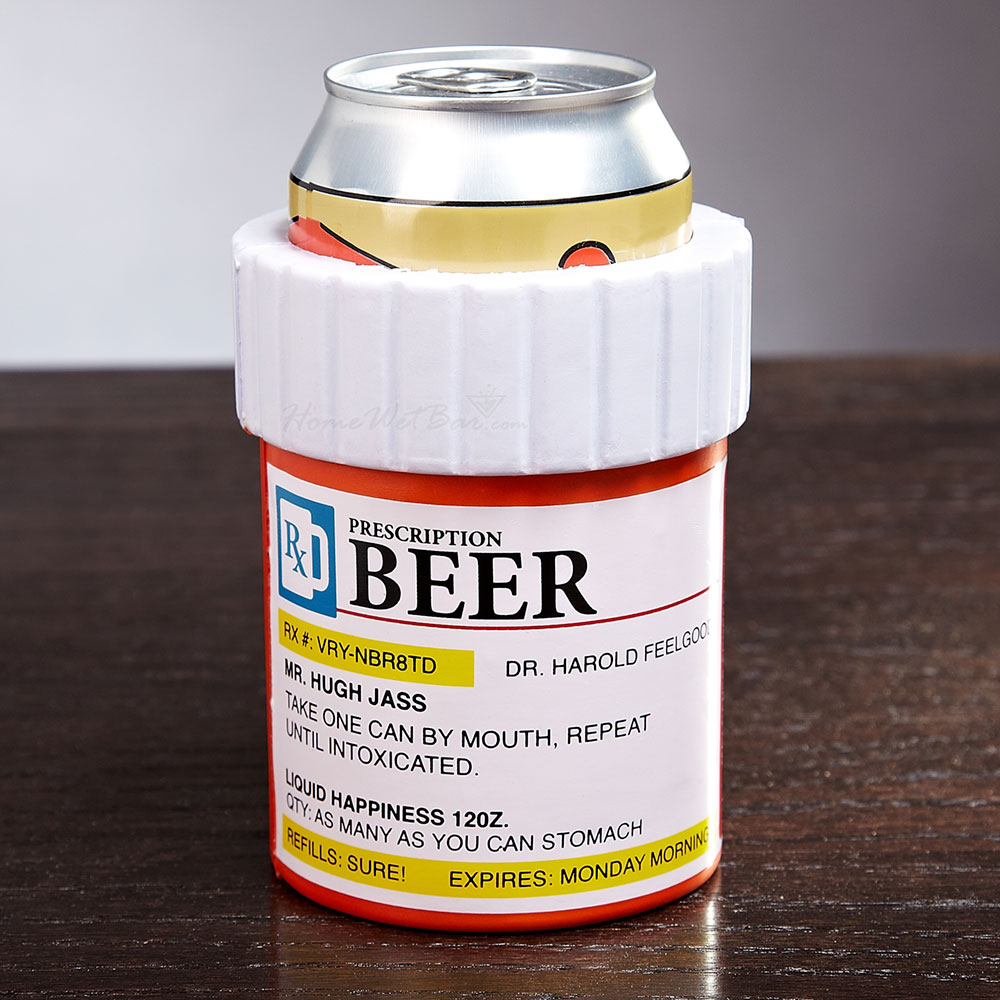 The Right Medicine Beer Can Cooler