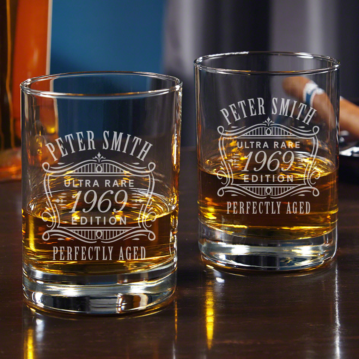 Whiskey Glasses Personalized Eastham Ultra Rare Edition - Set of 2