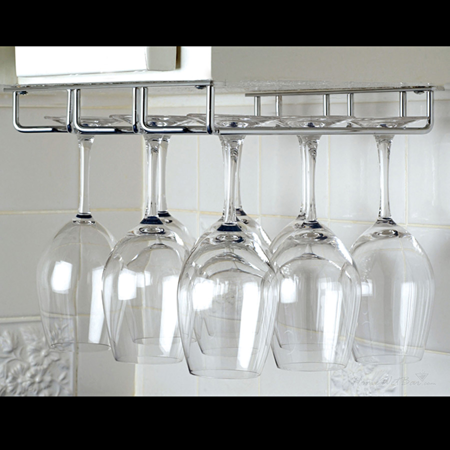 Under Cabinet Wine Glass Rack Small